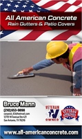 All American Concrete Rain Gutters & Patio Covers