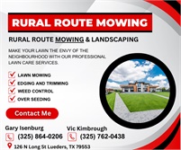 Rural Route Mowing and Landscaping