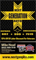 Next Generation Auto Repair and Emissions
