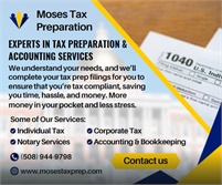 Tax Preparation Services - Jim Moses