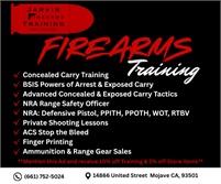 Jarvis Firearms Training